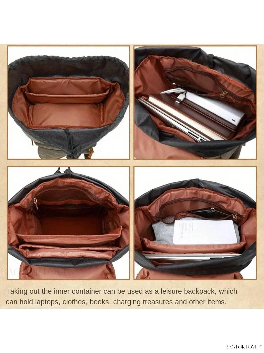 BagForLove - Large Capacity Canvas Backpack for Outdoor Adventures