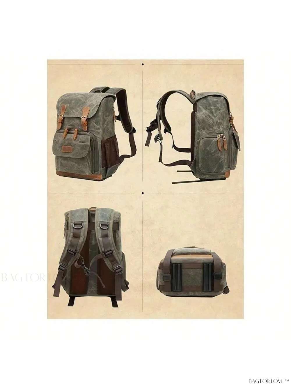 BagForLove - Large Capacity Canvas Backpack for Outdoor Adventures
