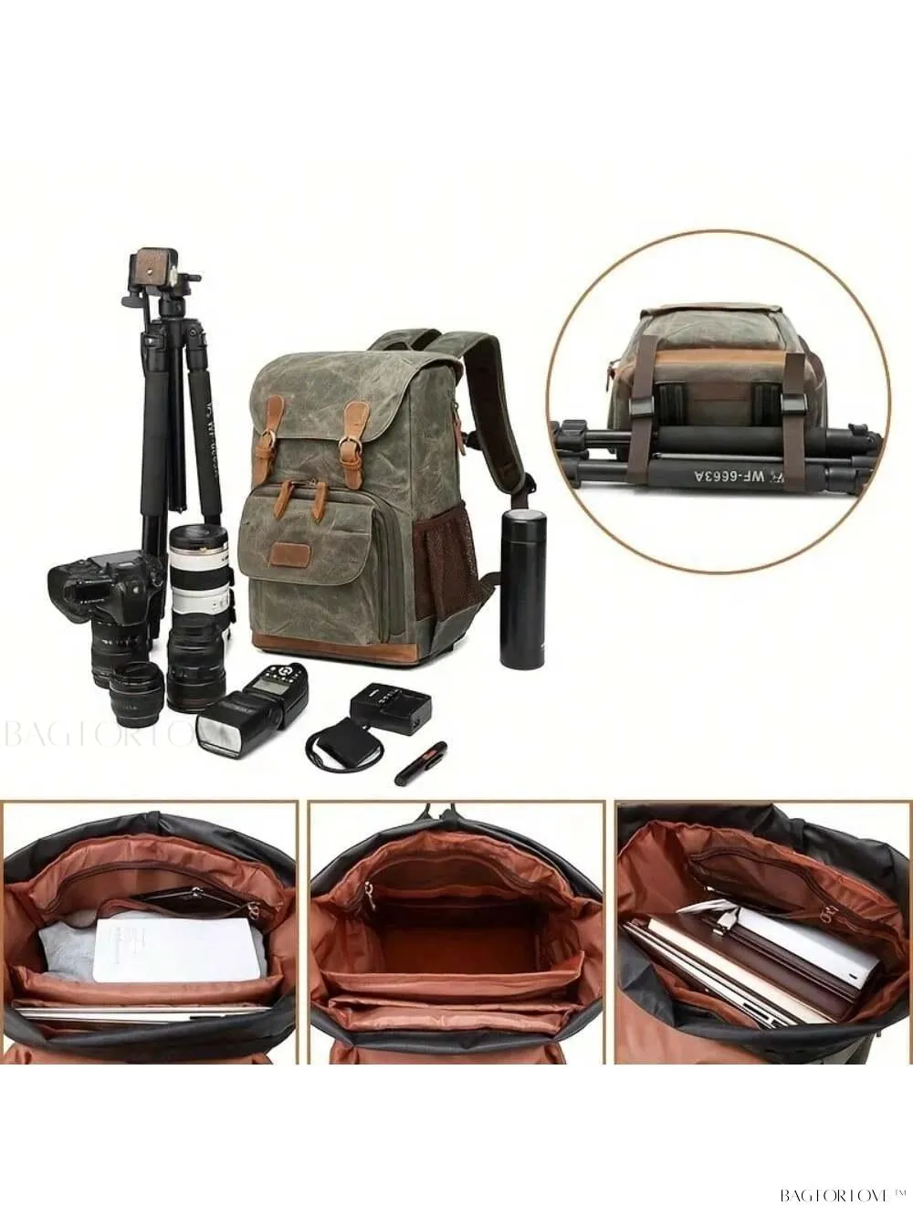 BagForLove - Large Capacity Canvas Backpack for Outdoor Adventures