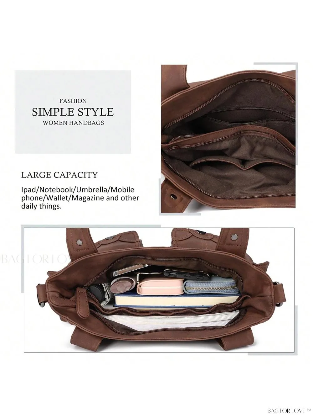 BagForLove - Large Tote Handbag For Women With Multiple Pockets