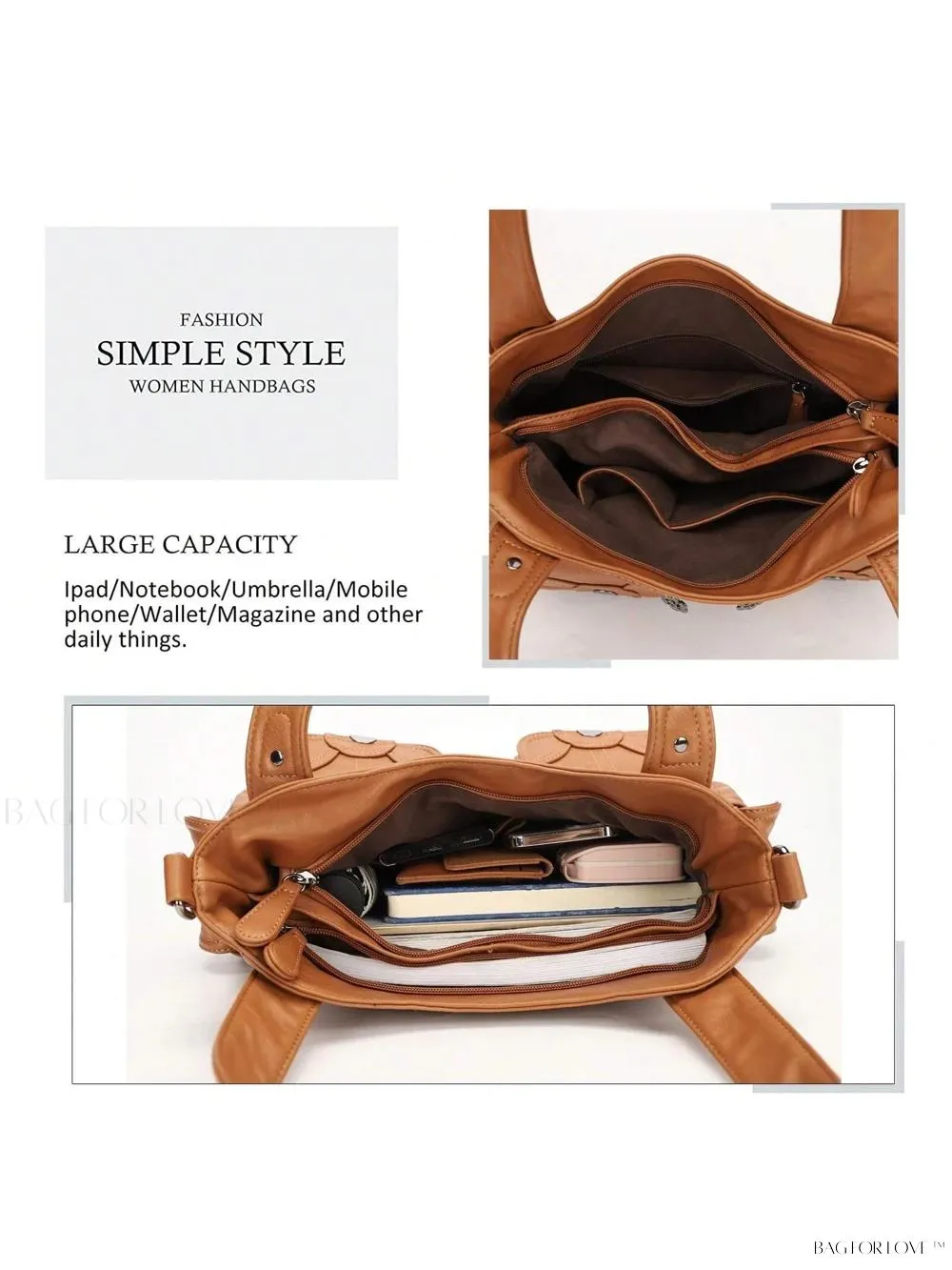 BagForLove - Large Tote Handbag For Women With Multiple Pockets