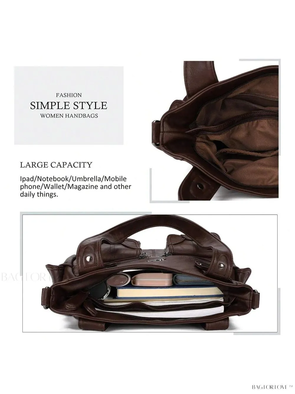 BagForLove - Large Tote Handbag For Women With Multiple Pockets