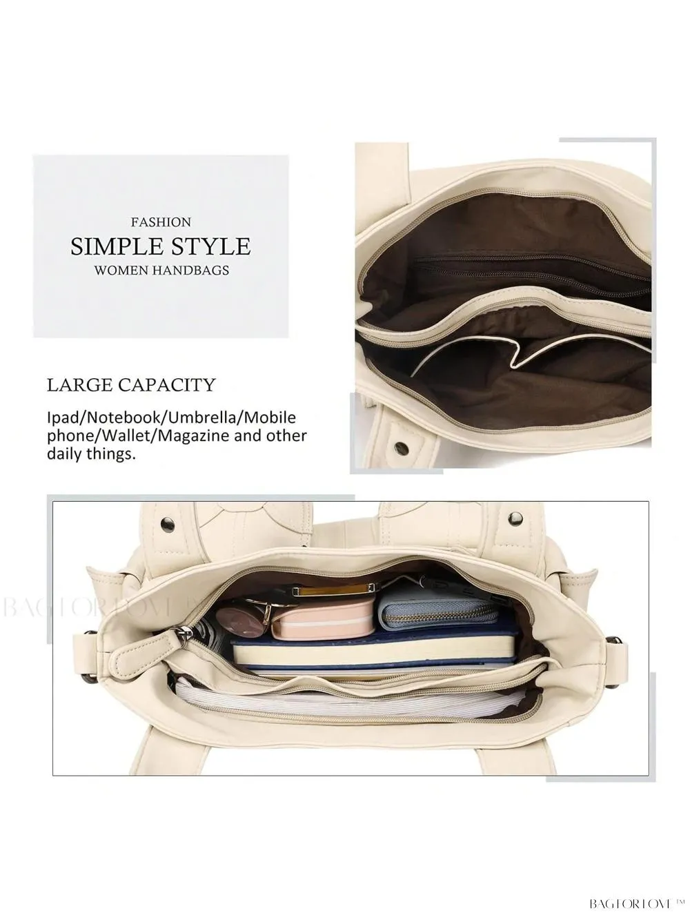 BagForLove - Large Tote Handbag For Women With Multiple Pockets