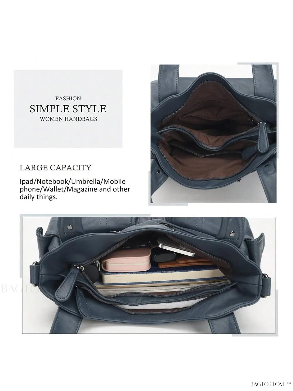 BagForLove - Large Tote Handbag For Women With Multiple Pockets
