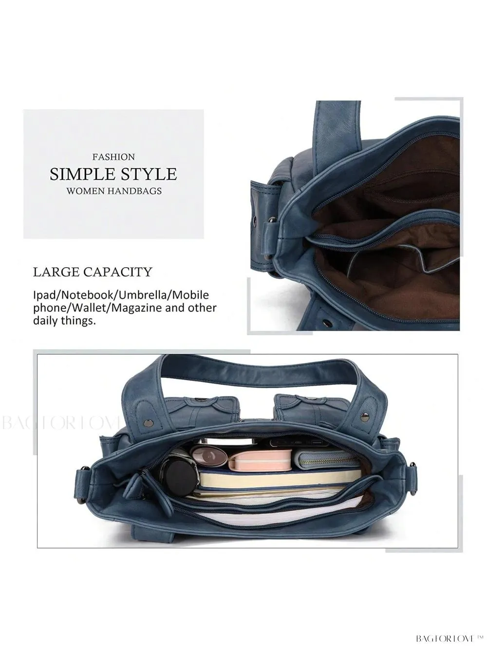BagForLove - Large Tote Handbag For Women With Multiple Pockets