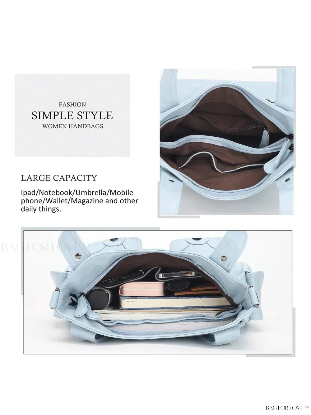BagForLove - Large Tote Handbag For Women With Multiple Pockets