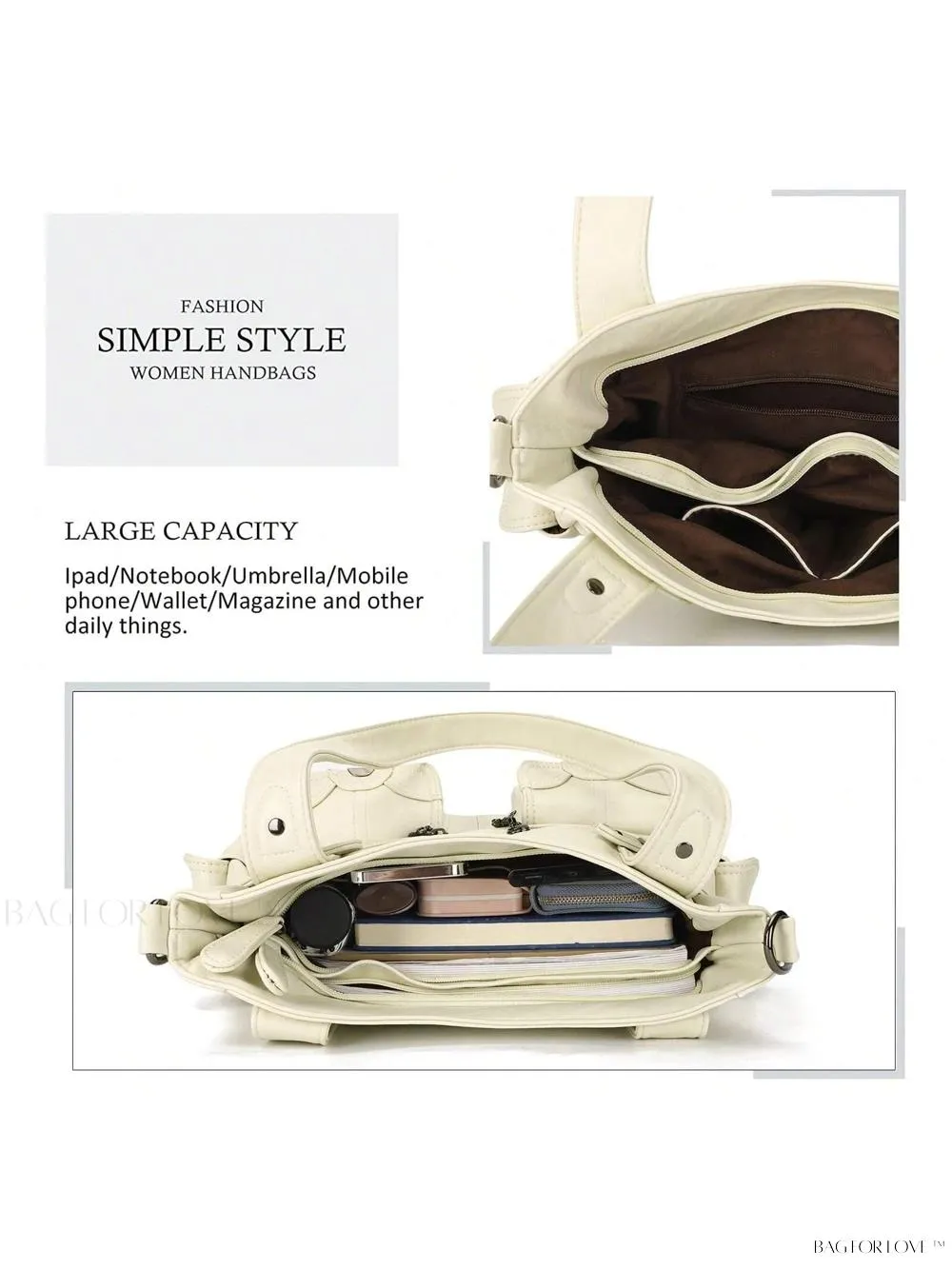 BagForLove - Large Tote Handbag For Women With Multiple Pockets