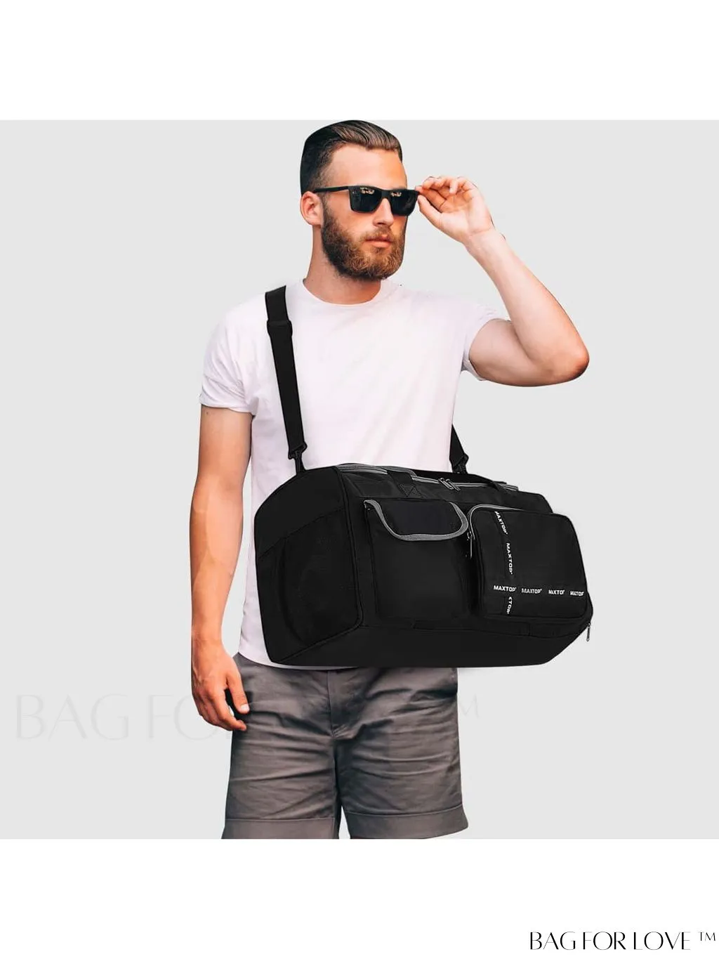 BagForLove - Stylish Maxtop Womens Travel Duffle Bag - Spacious Weekender Tote with Shoe Compartment and Wet/Dry Separation