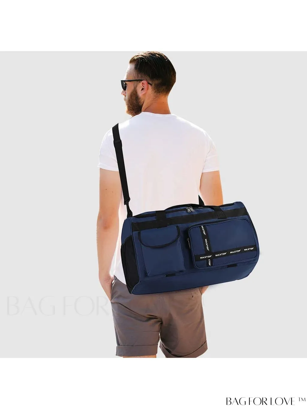 BagForLove - Stylish Maxtop Womens Travel Duffle Bag - Spacious Weekender Tote with Shoe Compartment and Wet/Dry Separation