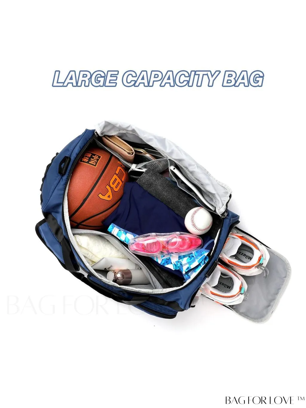 BagForLove - Stylish Maxtop Womens Travel Duffle Bag - Spacious Weekender Tote with Shoe Compartment and Wet/Dry Separation