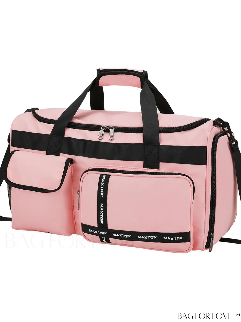 BagForLove - Stylish Maxtop Womens Travel Duffle Bag - Spacious Weekender Tote with Shoe Compartment and Wet/Dry Separation