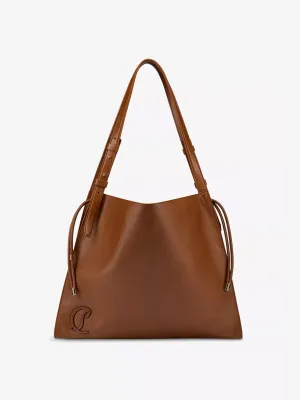 Baggy small leather tote bag