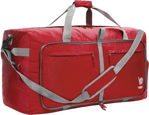 Bago 40L 60L 80L 100L 120L 140L Duffel Bags for Traveling – Durable Lightweight Waterproof Foldable Duffle Bag for Travel with Shoe Compartment, Packable Collapsible Overnight Bag for Men & Women