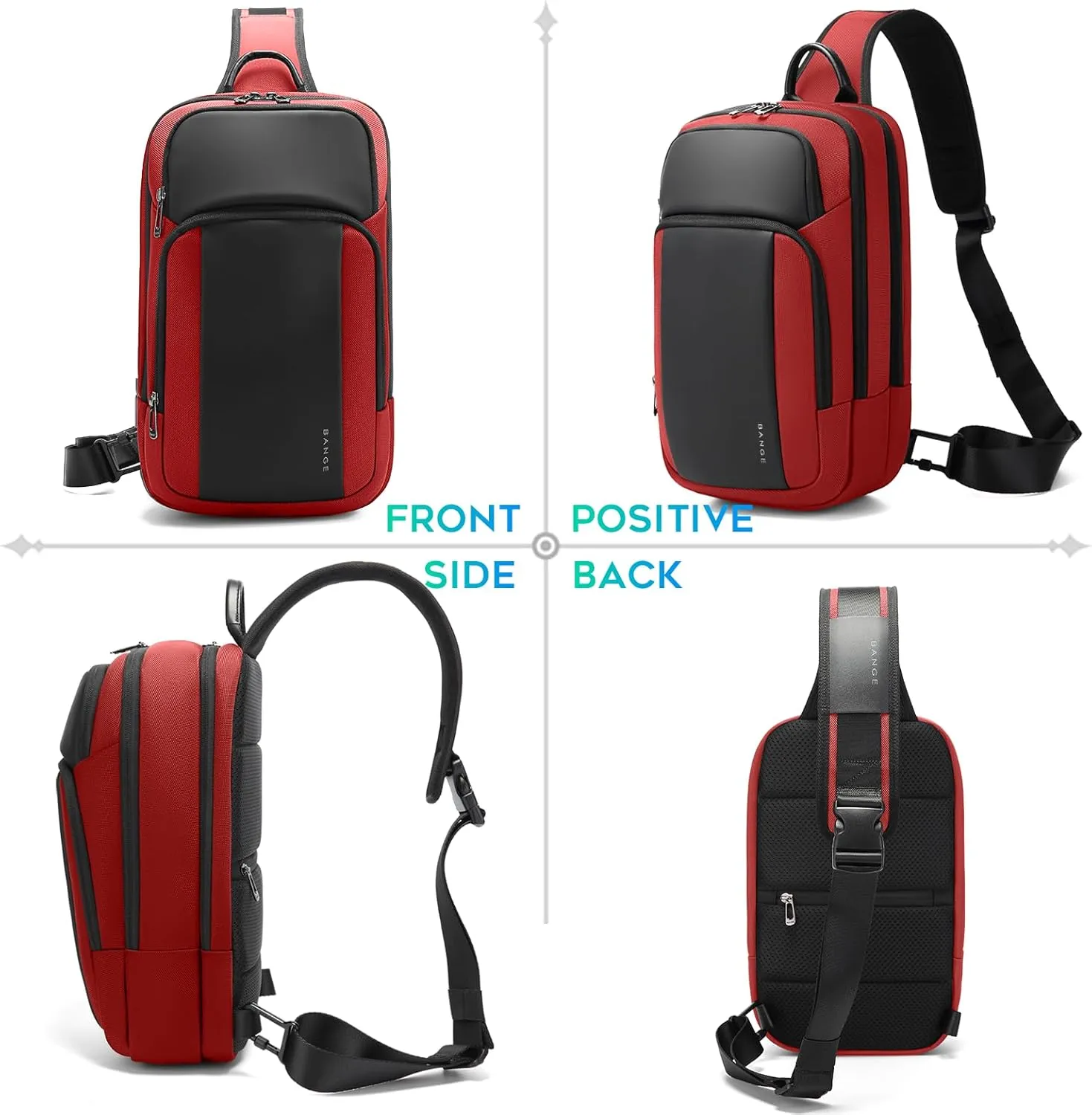 BANGE Sling Bag, Large Men's Cross Body bags, Men's Shoulder Bags for Work, Walking, Travel, Hiking…