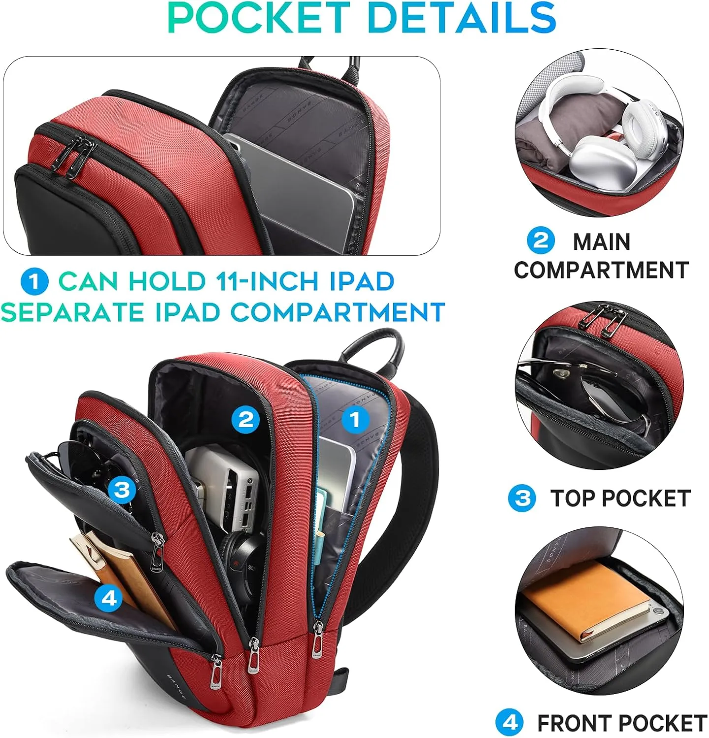 BANGE Sling Bag, Large Men's Cross Body bags, Men's Shoulder Bags for Work, Walking, Travel, Hiking…