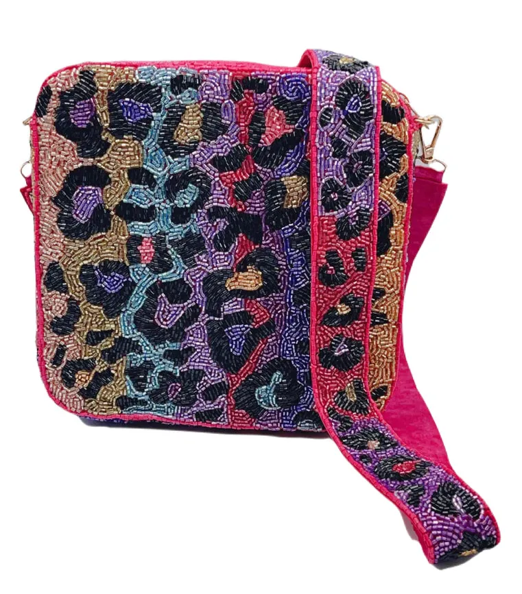 Beaded Leo Box Purse