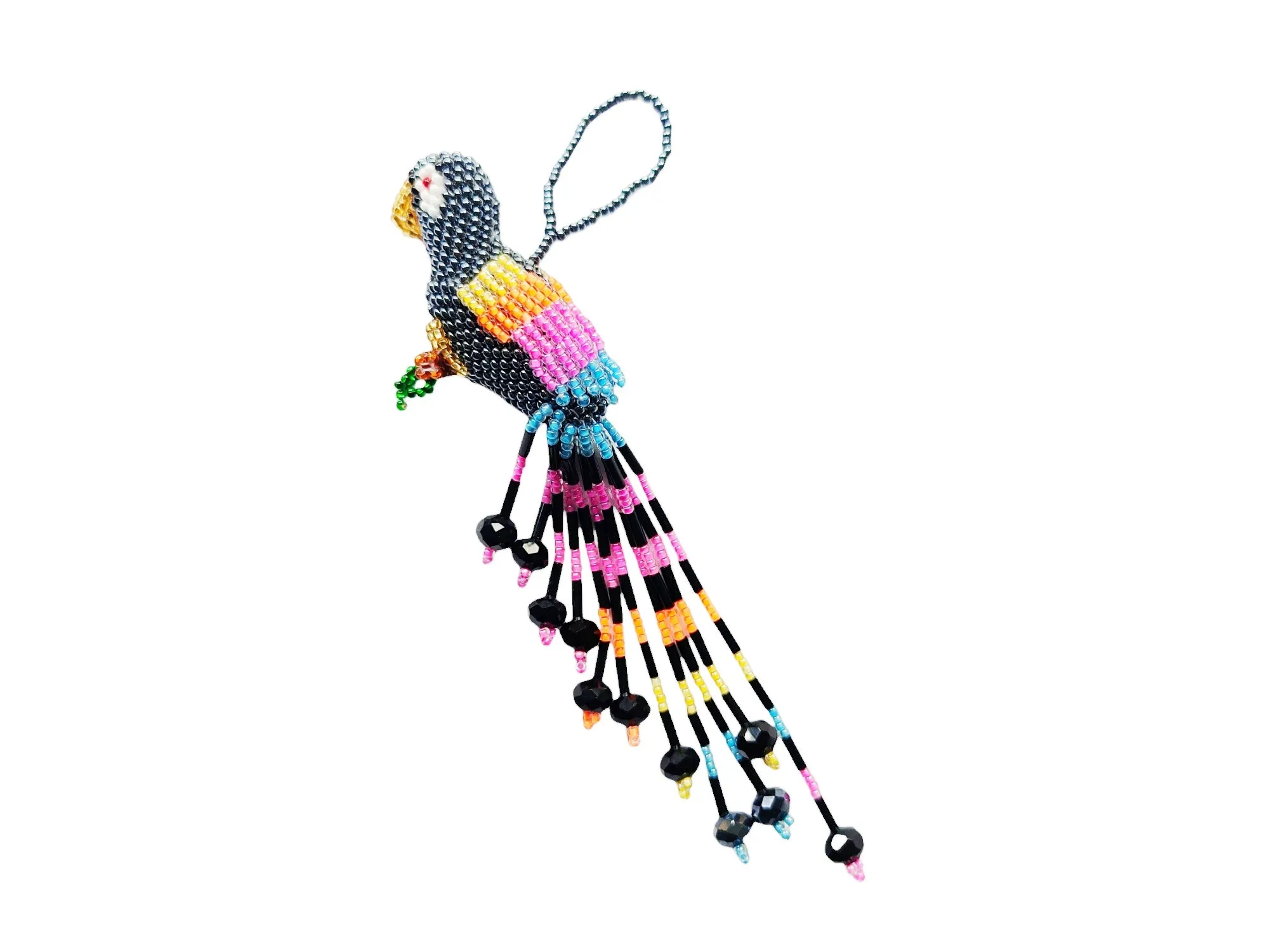 BEADED MACAW ORNAMENT
