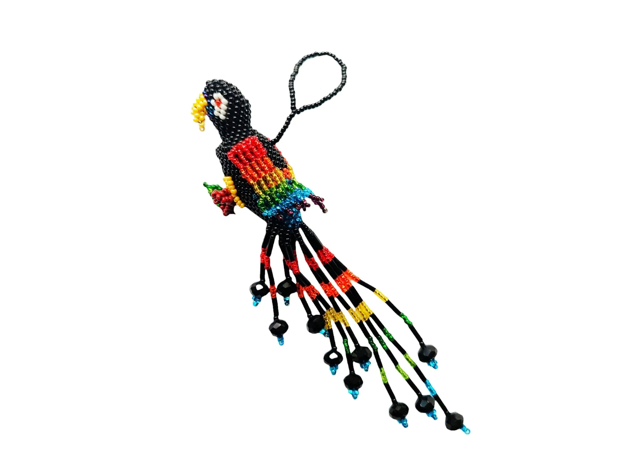BEADED MACAW ORNAMENT