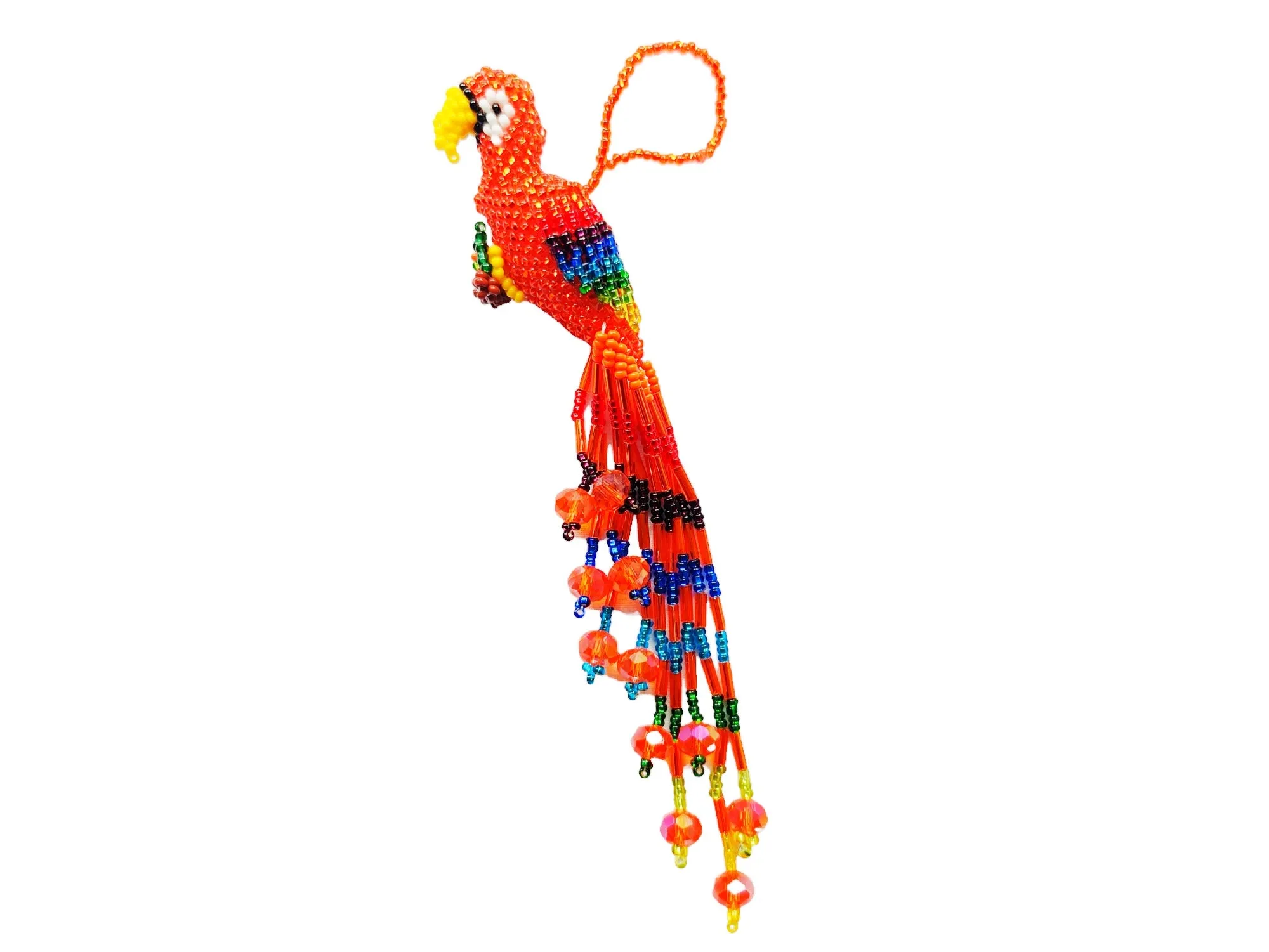 BEADED MACAW ORNAMENT