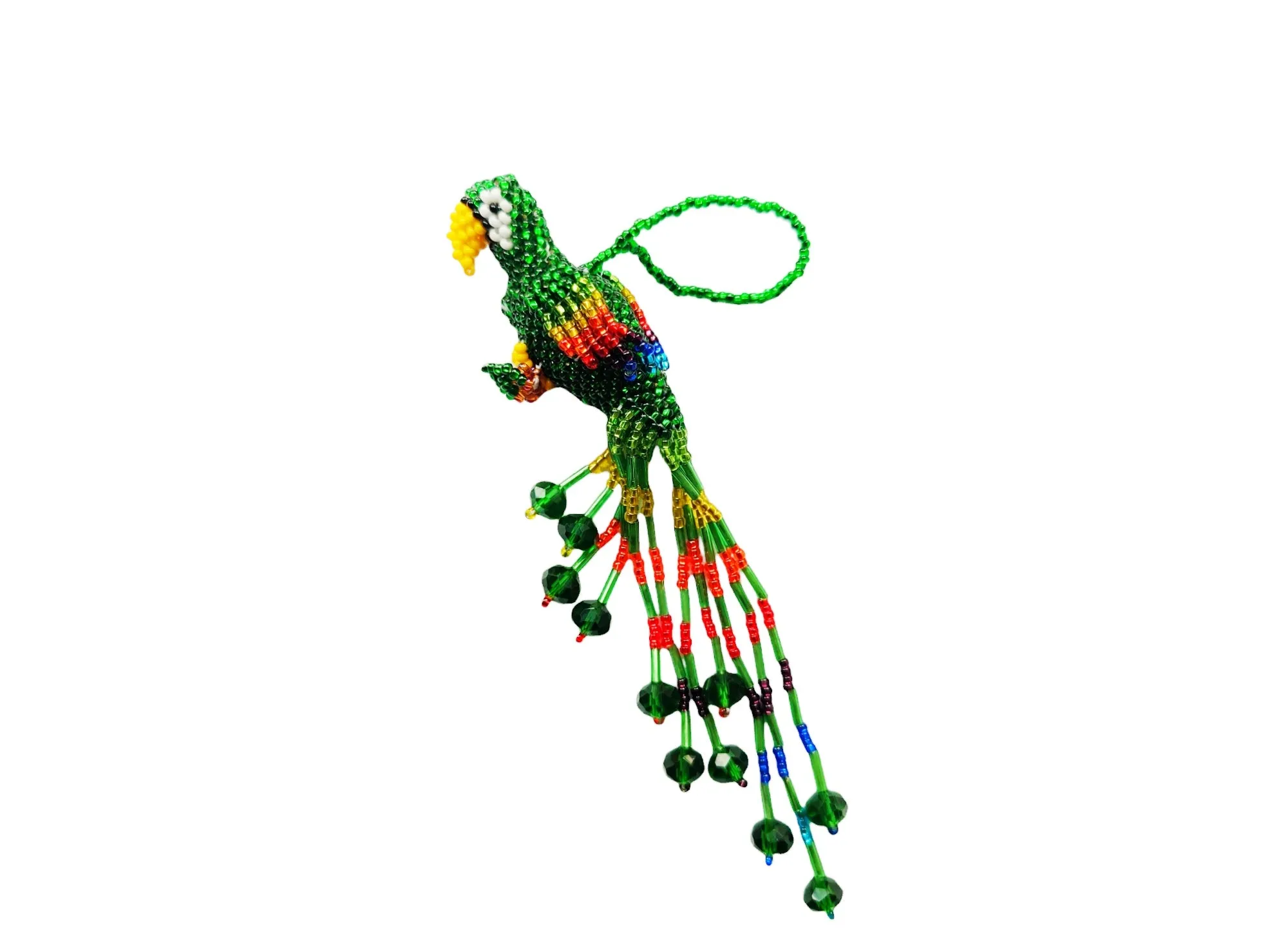 BEADED MACAW ORNAMENT