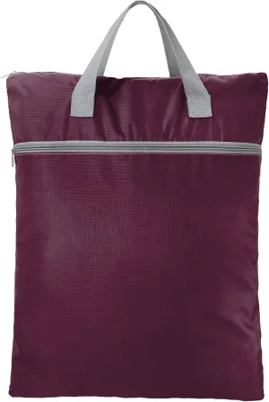 BeeGreen Burgundy Travel Laundry Bag with Handles & Zipper Pockets Dirty Clothes Hanging Laundry Hamper Heavy Duty Collapsible for College Dorm Gym Beach Pool Swimsuit