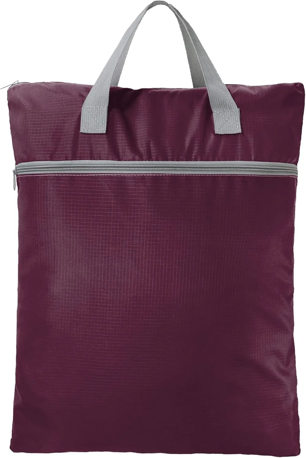 BeeGreen Burgundy Travel Laundry Bag with Handles & Zipper Pockets Dirty Clothes Hanging Laundry Hamper Heavy Duty Collapsible for College Dorm Gym Beach Pool Swimsuit