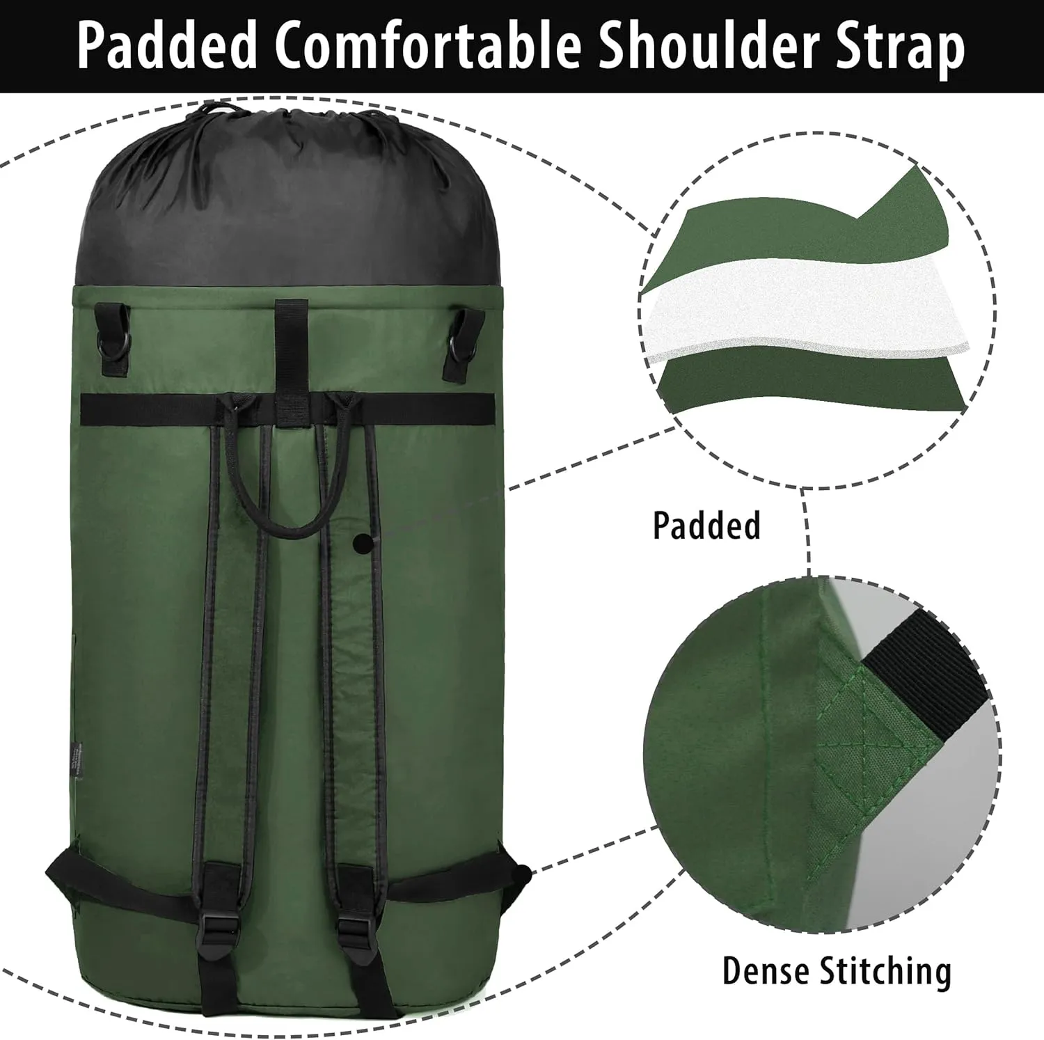 BeeGreen Laundry Backpack Bag Extra Large Heavy Duty