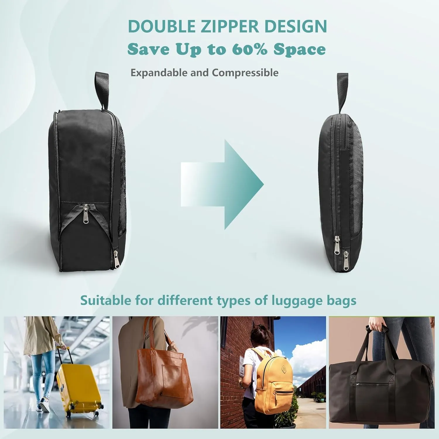 BeeGreen Packing Cubes for Travel, Travel Must Have for Women Men, Travel Accessories for Suitcase Backpack, Packing Luggage Organizers with Shoe Bag
