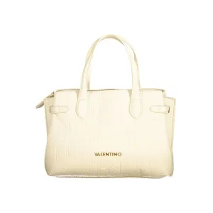 Beige Polyethylene Women Handbag