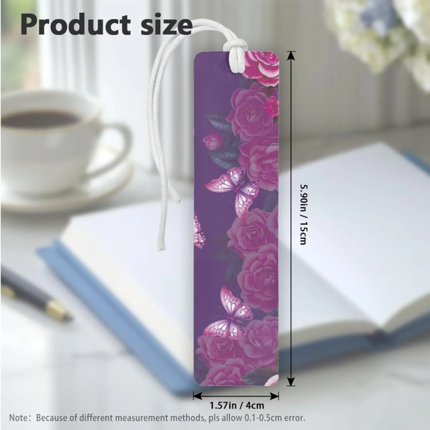 Bible Cover Case with Page Mark, Retro Bible Cover 2Pcs Leather Bibles Cover Accessories Bag Bibles Carrier Handbags for Books Carrying Book Case Set of 2 Rose Prints