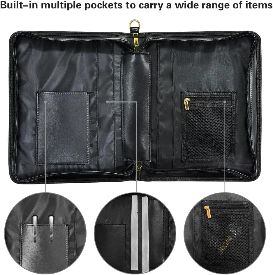 Bible Cover Case with Page Mark, Retro Bible Cover 2Pcs Leather Bibles Cover Accessories Bag Bibles Carrier Handbags for Books Carrying Book Case Set of 2 Rose Prints