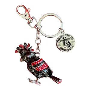 Black Cockatoo Bling Keyring