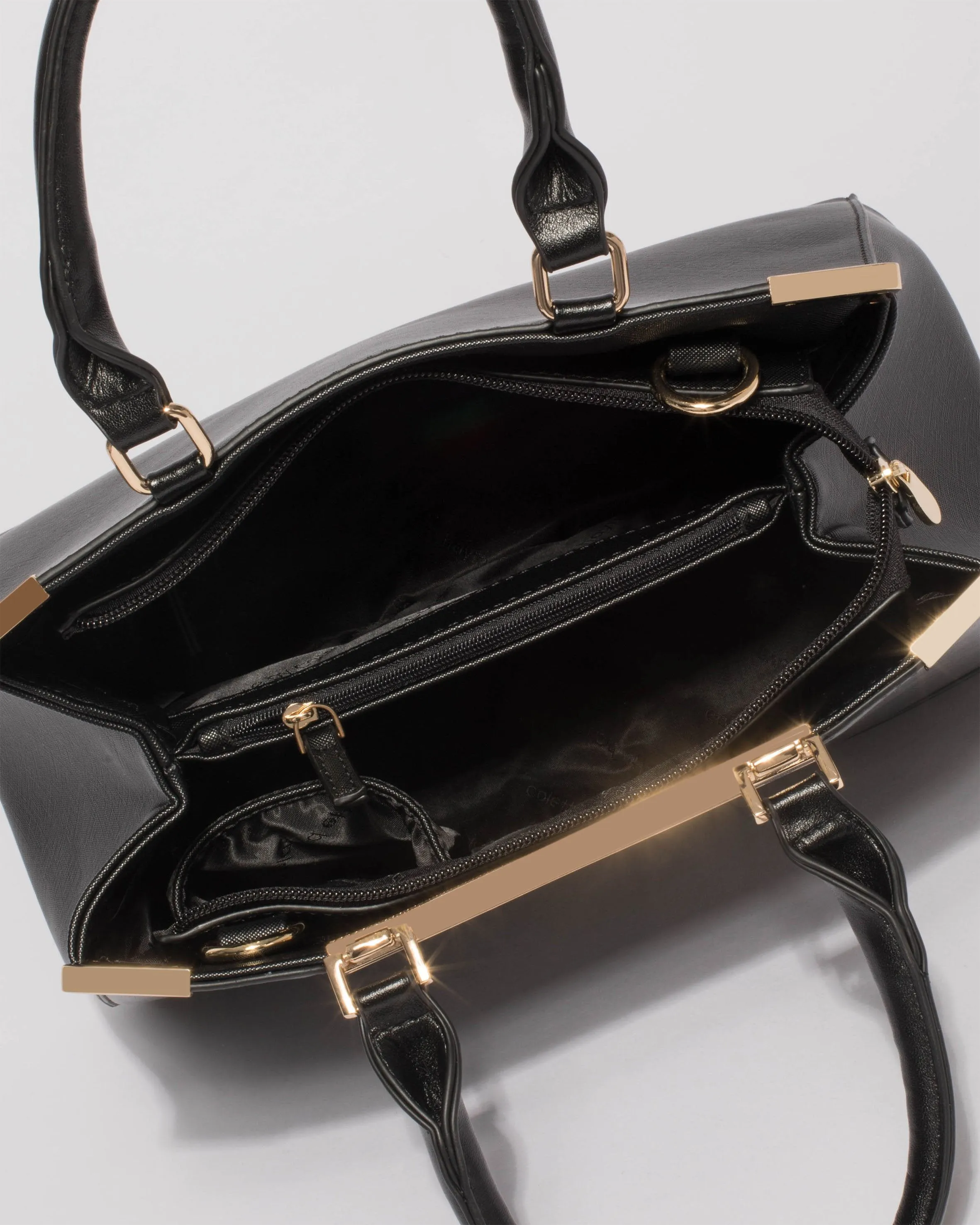 Black Zoe Plate Tote Bag