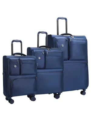 Blue Swiss multi compartment super light 3pcs traveling set