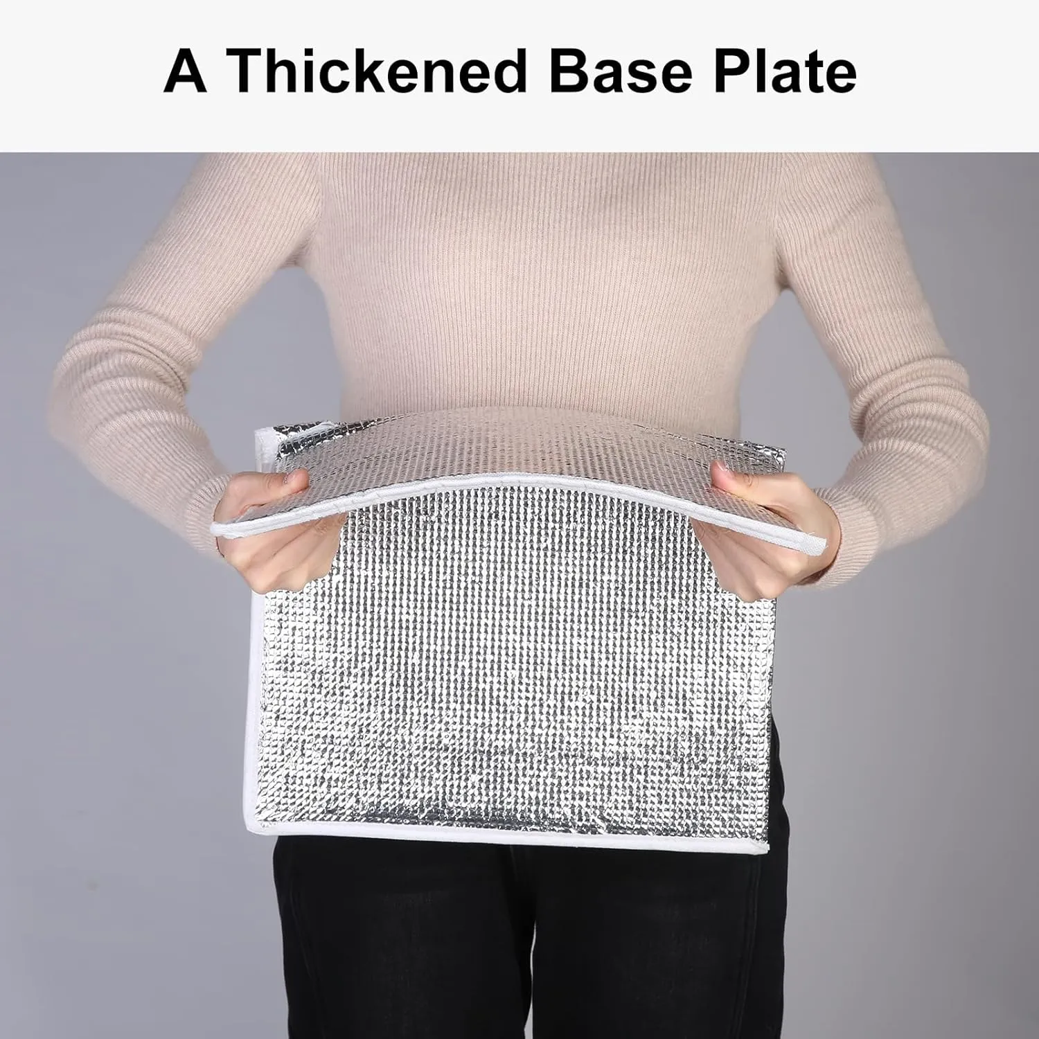 Bodaon 1PK Removable Hard Bottom for 23"W x 14"D Bag, XXX-Large Foldable Insulated Plate for Reusable Grocery Shopping Bags, Sturdy Supporter for Food Delivery Cooler Bag, Board for Catering Doordash