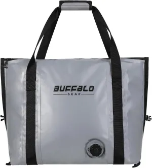 Buffalo Gear Insulated Fish Cooler - 27.5QT 58QT Waterproof Flat Bottom Bag, Leakproof and Fishing Kill Bag