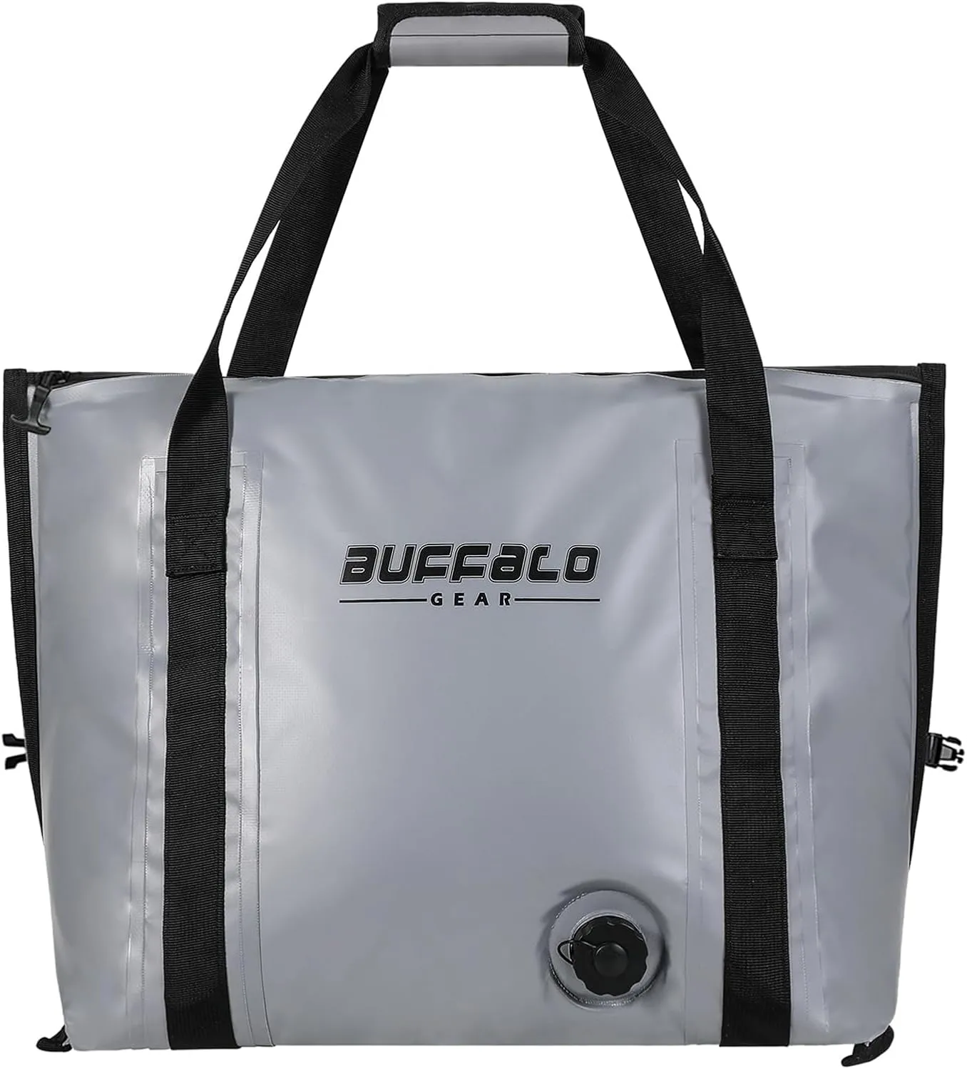 Buffalo Gear Insulated Fish Cooler - 27.5QT 58QT Waterproof Flat Bottom Bag, Leakproof and Fishing Kill Bag