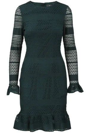 Cable Knit Lace Sheath Dress