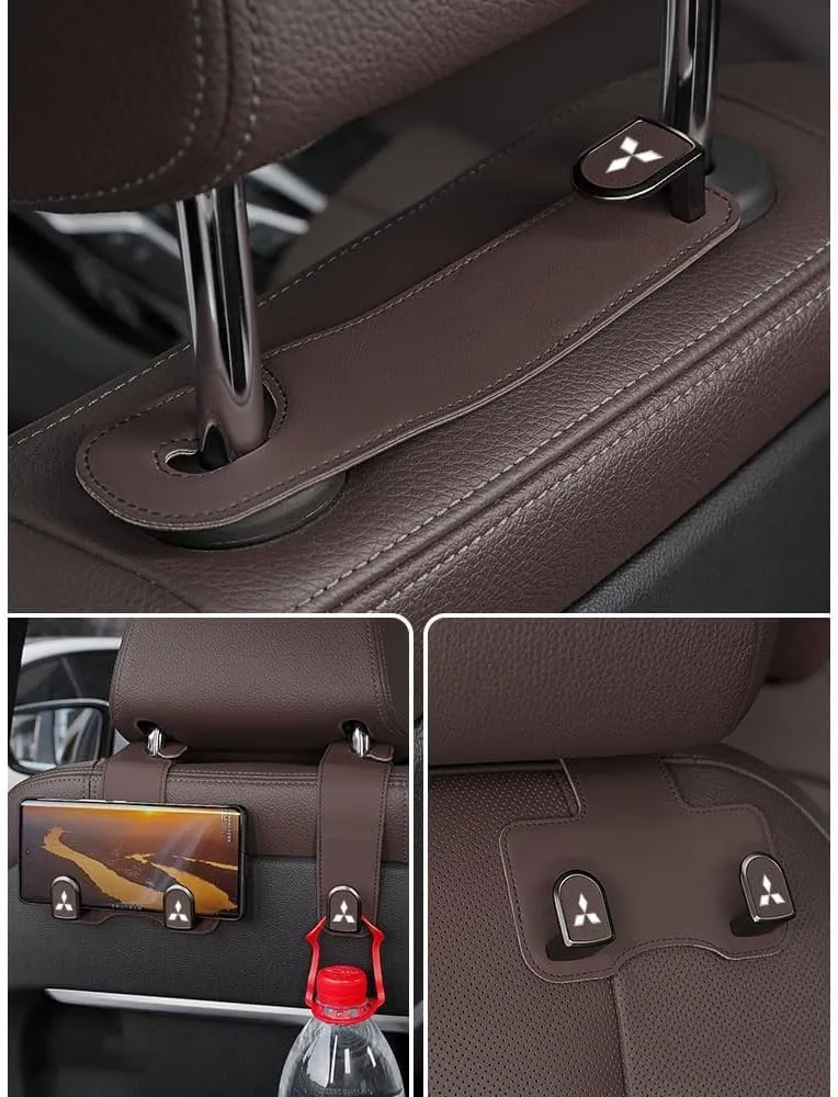 Car Seat Hooks for Headrest for Mitsubishi L200/Lancer/Mirage/Outlander/Pajero, Car Hooks Flexible Car Seat Back Storage Hook Bag Holder for Car Bag Holder for Car,G