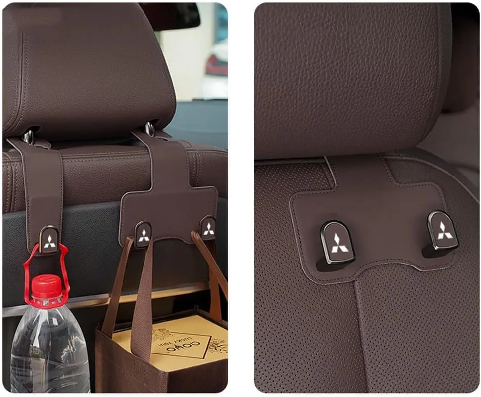 Car Seat Hooks for Headrest for Mitsubishi L200/Lancer/Mirage/Outlander/Pajero, Car Hooks Flexible Car Seat Back Storage Hook Bag Holder for Car Bag Holder for Car,G