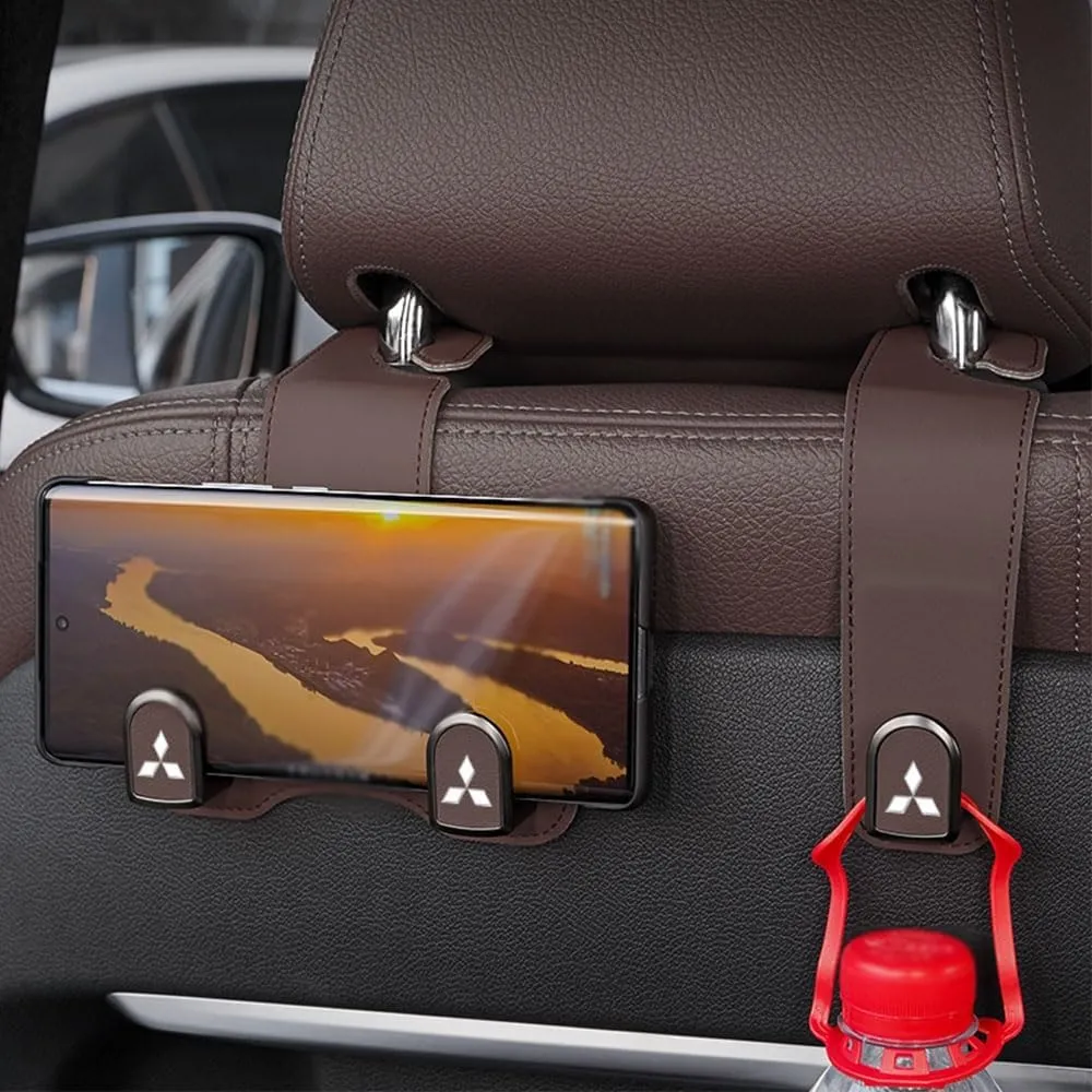 Car Seat Hooks for Headrest for Mitsubishi L200/Lancer/Mirage/Outlander/Pajero, Car Hooks Flexible Car Seat Back Storage Hook Bag Holder for Car Bag Holder for Car,G