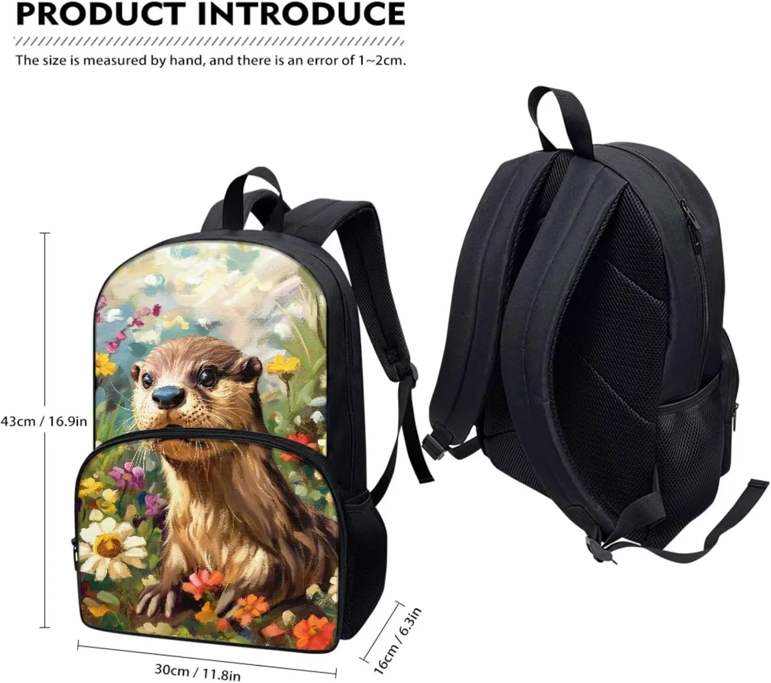 Children School Backpack Sloth Animal Book Bags for Boys Girls Travel Picnic for lunch Bag Pen Case 3 Pieces for kids Acceptable Customized