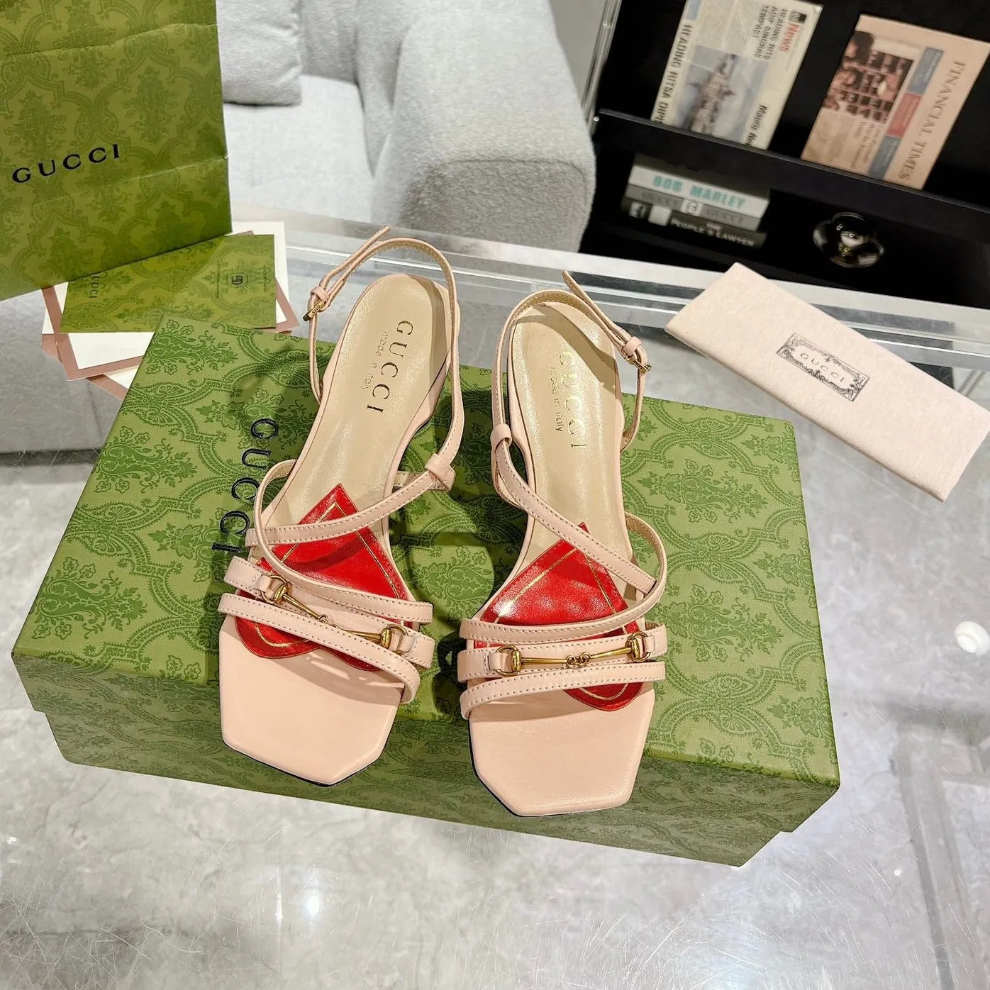 CLASSIC HEEL Discount coupons SANDAL GG STRAPPY CALFSKIN Gucci PINK PASTEL Affordable delivery