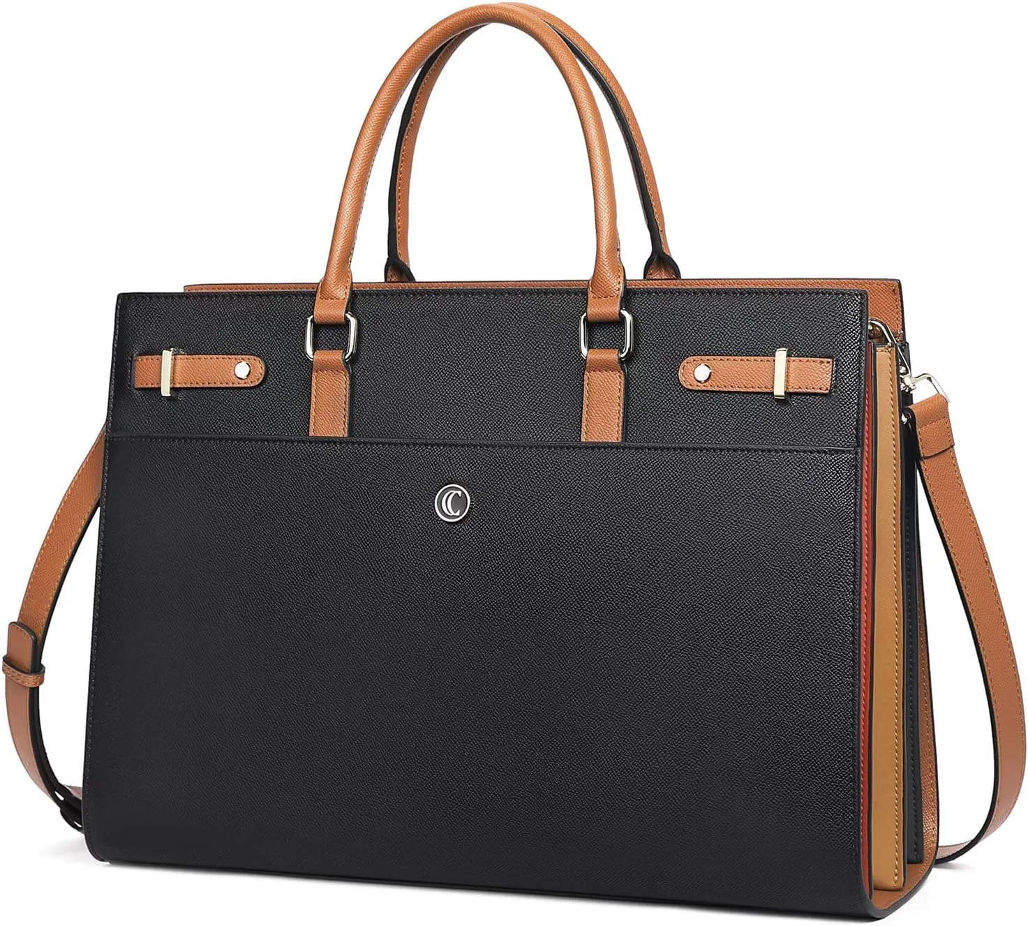 CLUCI Briefcase for Women Leather Laptop 15.6 Inch Business Ladies Work Computer Tote Bags