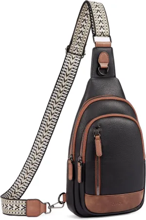 CLUCI Crossbody Bags for Women - Sling Backpack Travel Bag in Leather