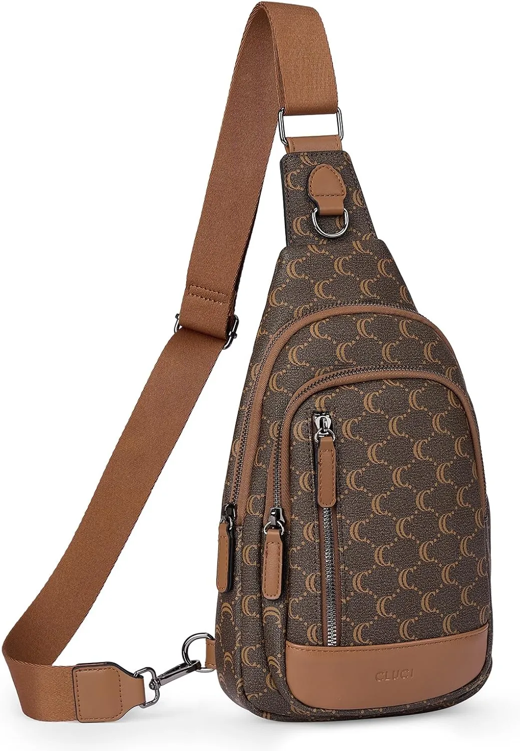 CLUCI Crossbody Bags for Women - Sling Backpack Travel Bag in Leather