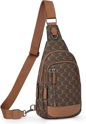 CLUCI Crossbody Bags for Women - Sling Backpack Travel Bag in Leather