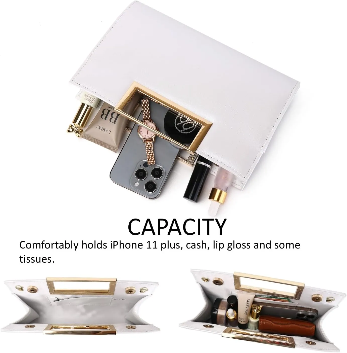 Clutch Purse for Women Fashion PU Leather Evening Bag Elegant Purse for Wedding Party Formal Daily Cocktail