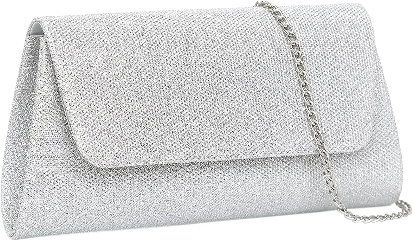 Clutch Purses Evening Bag for Women Formal,Classic Envelope Purses and Handbags Wedding Party Prom with Shoulder Strap