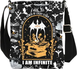 CMNIM FWing Merch Dragon Rider Gifts I Am The Sky And The Power Of Every Storm Crossbody Bag YA Fantasy Books Series Gifts